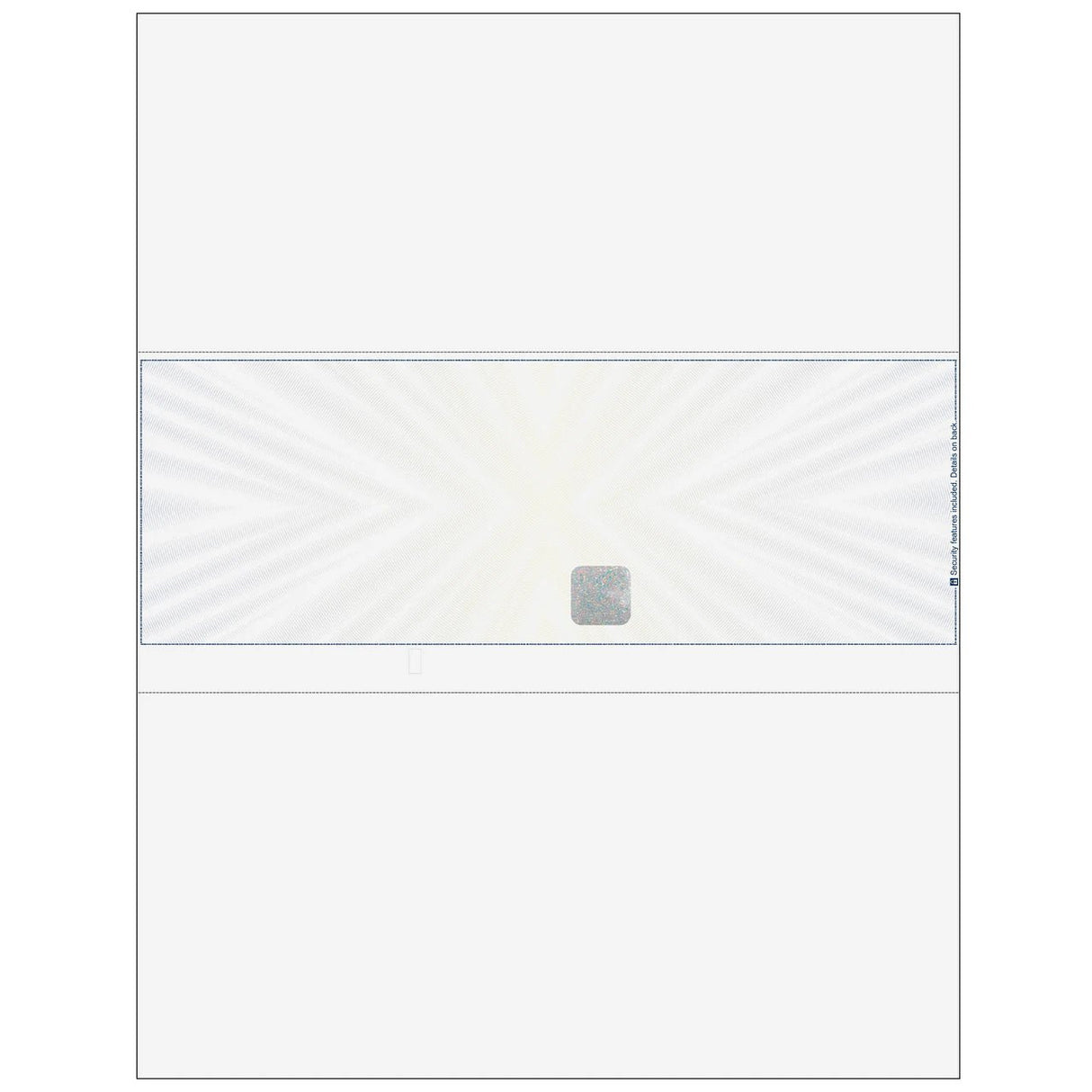 Prismatic Star With Hologram Blank Business Check in Middle