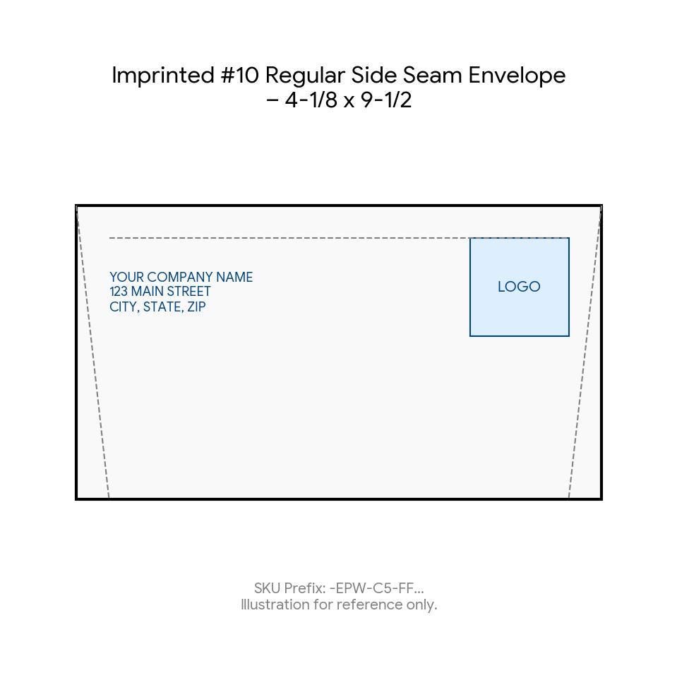 Imprinted #10 Regular Side Seam Envelope – 4-1/8 x 9-1/2 product image