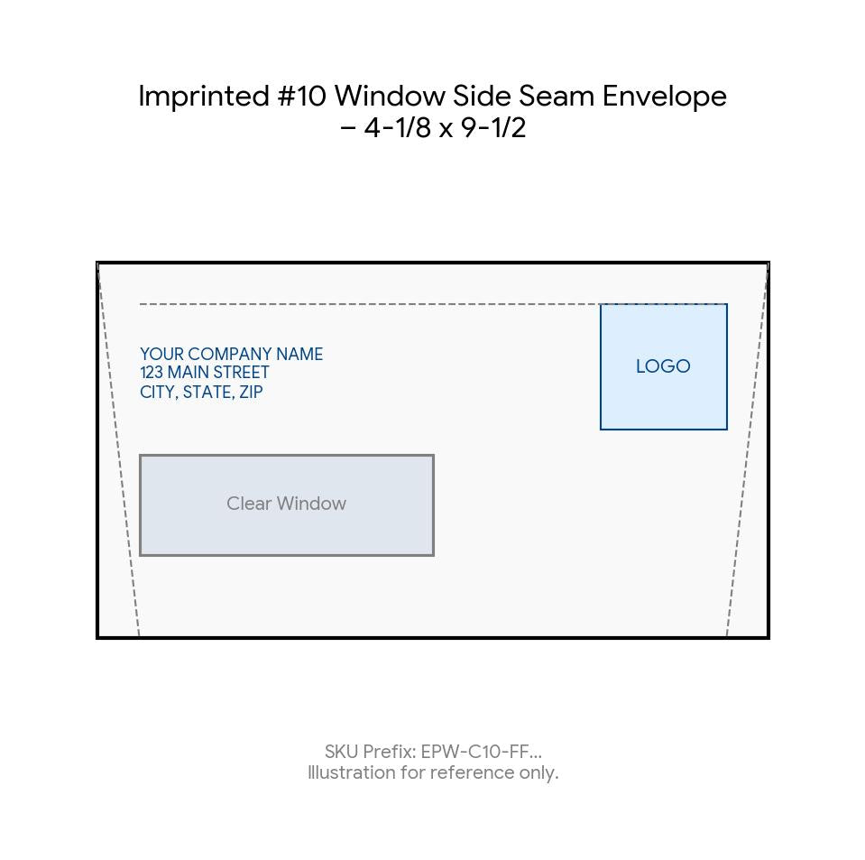 Imprinted #10 Window Side Seam Envelope – 4-1/8 x 9-1/2 product image