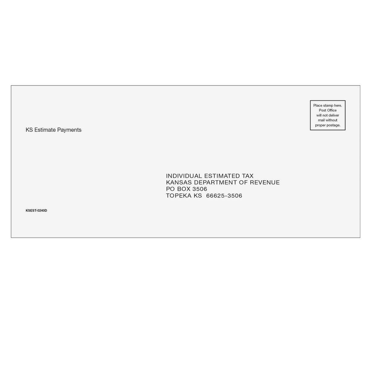 Kansas Estimate Envelope