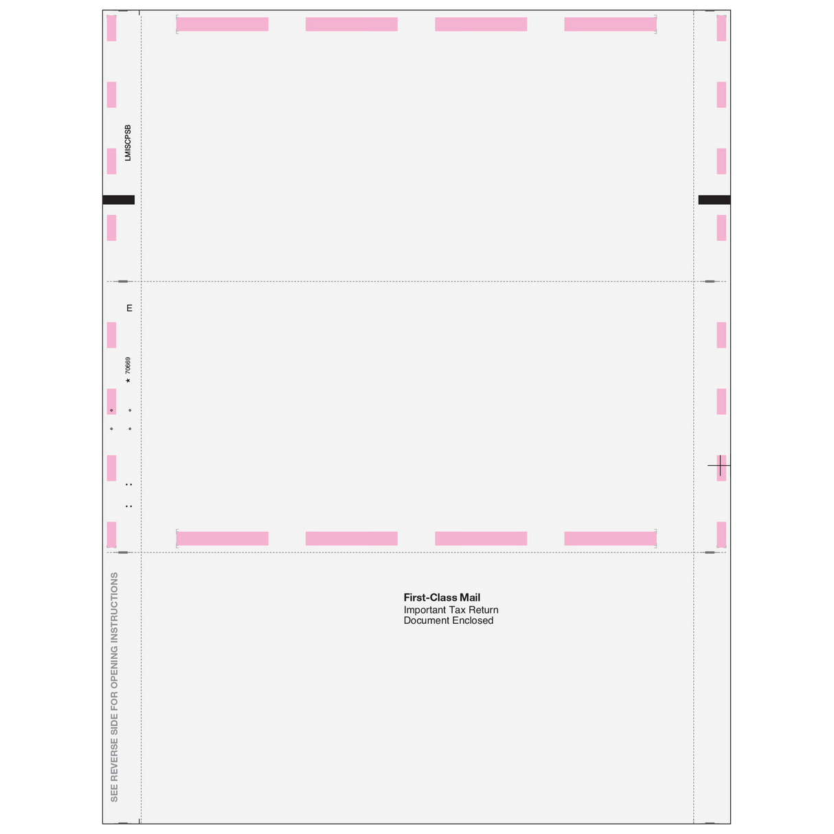 1099-MISC Miscellaneous Information Blank Pressure Seal Z-Fold Form - 500 Qty