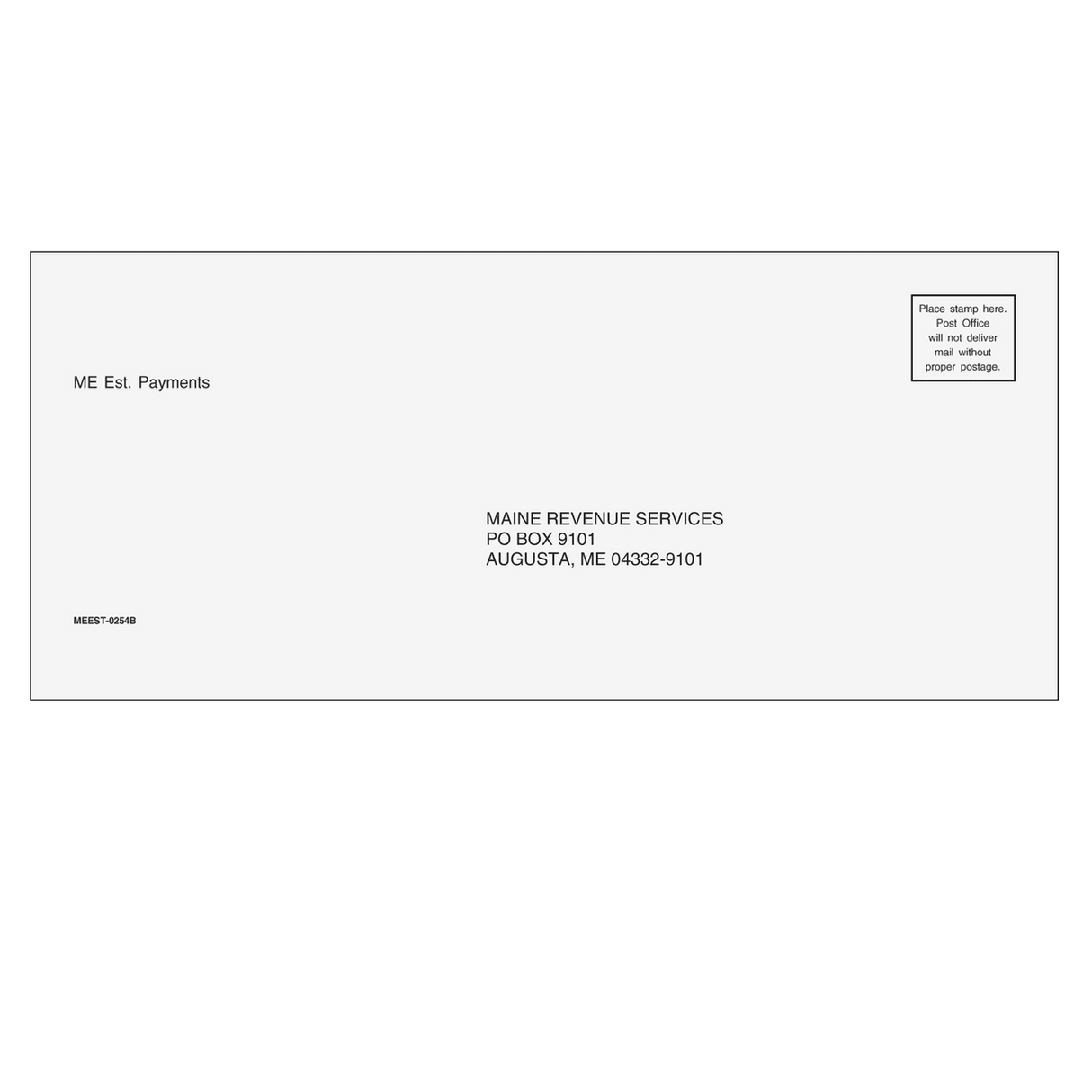 Maine Estimate Envelope