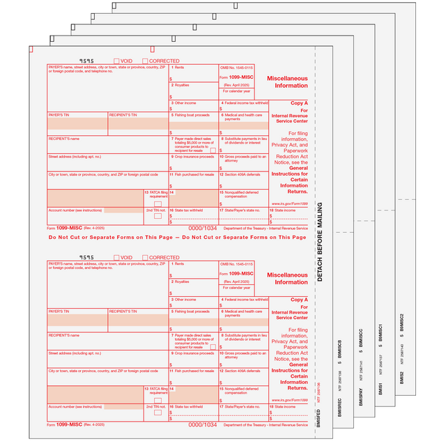 1099 Miscellaneous Information - 5-part Set (Preprinted)