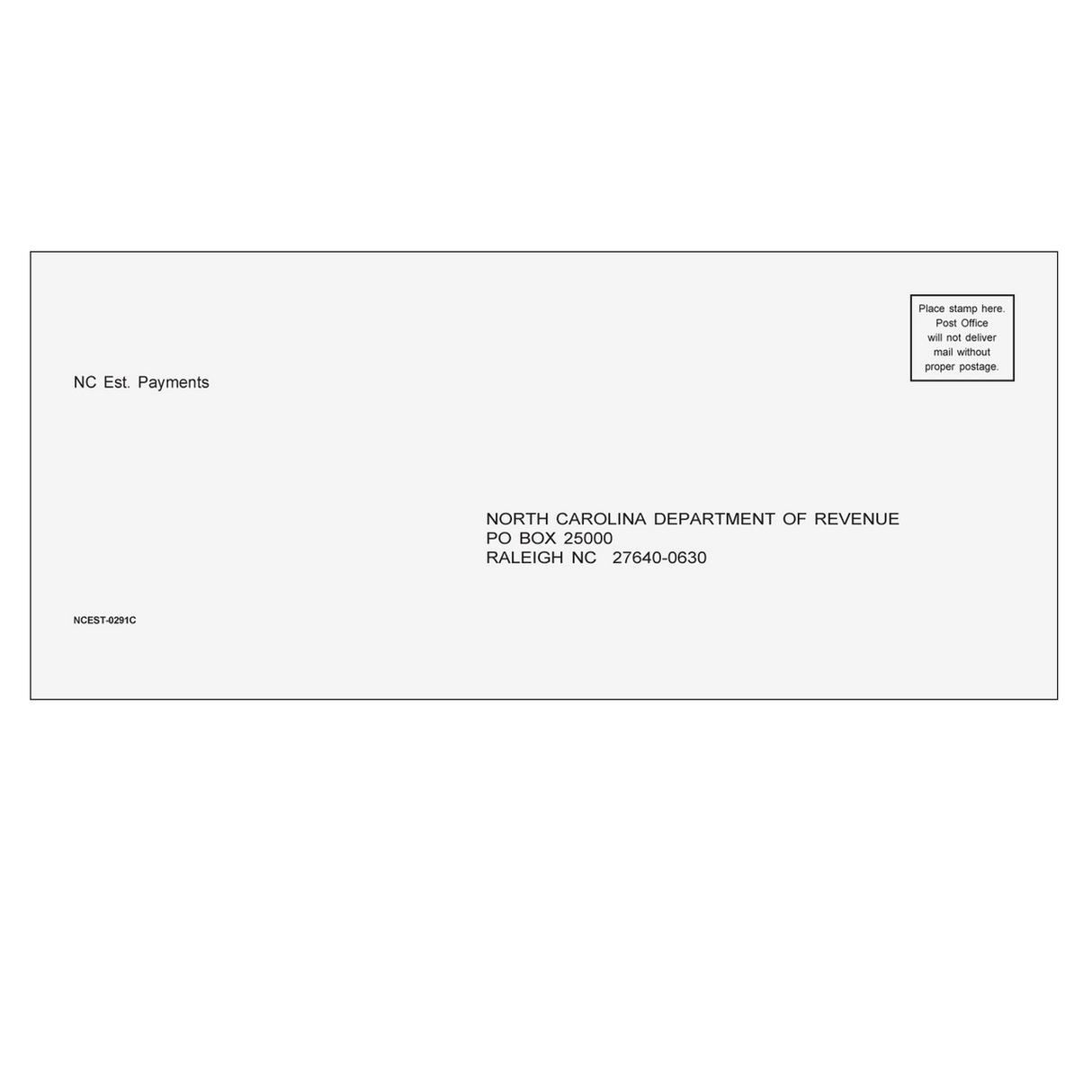 North Carolina Estimate Envelope