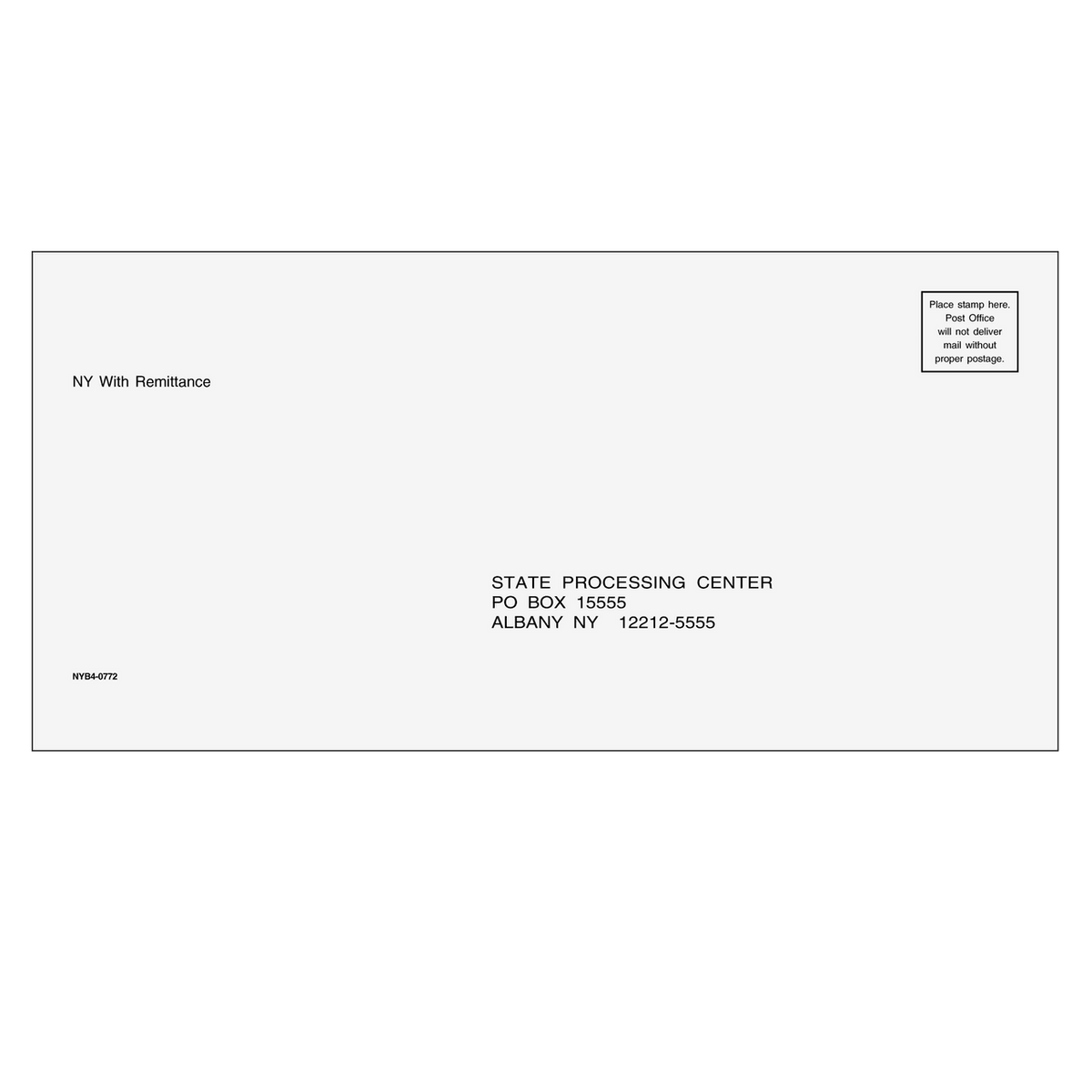 New York Balance Due Envelope business envelope