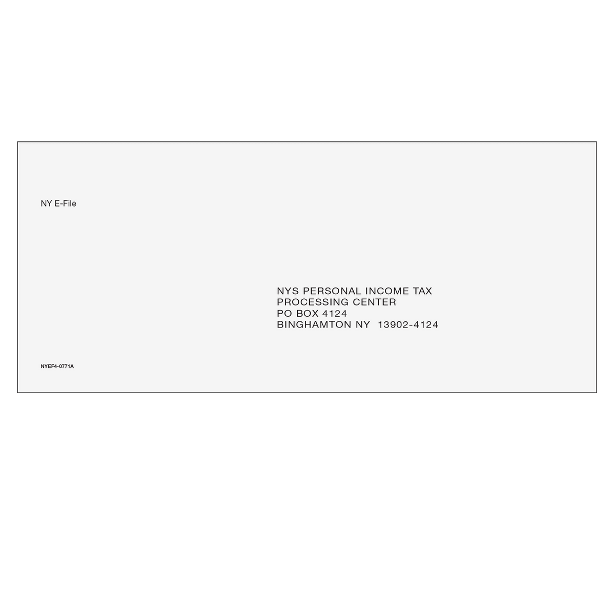 New York State E-File Envelope business envelope