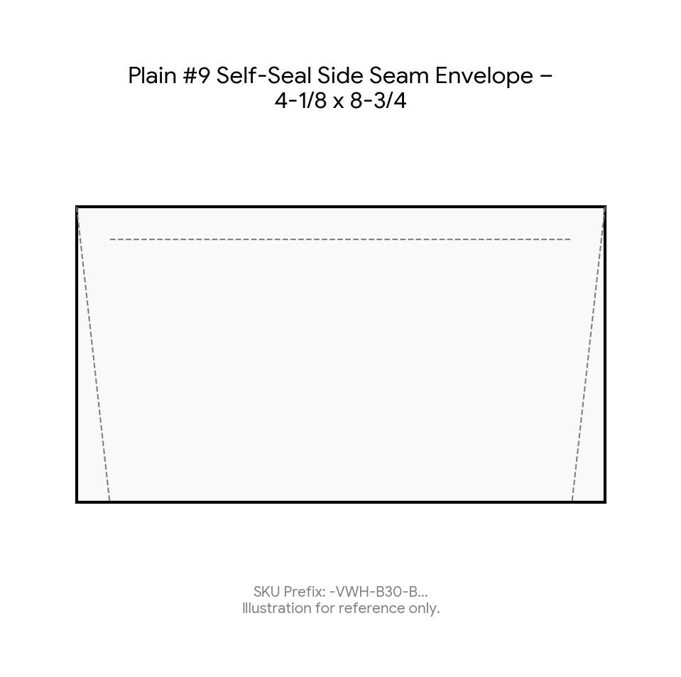 Plain #9 Self-Seal Side Seam Envelope – 4-1/8 x 8-3/4 product image