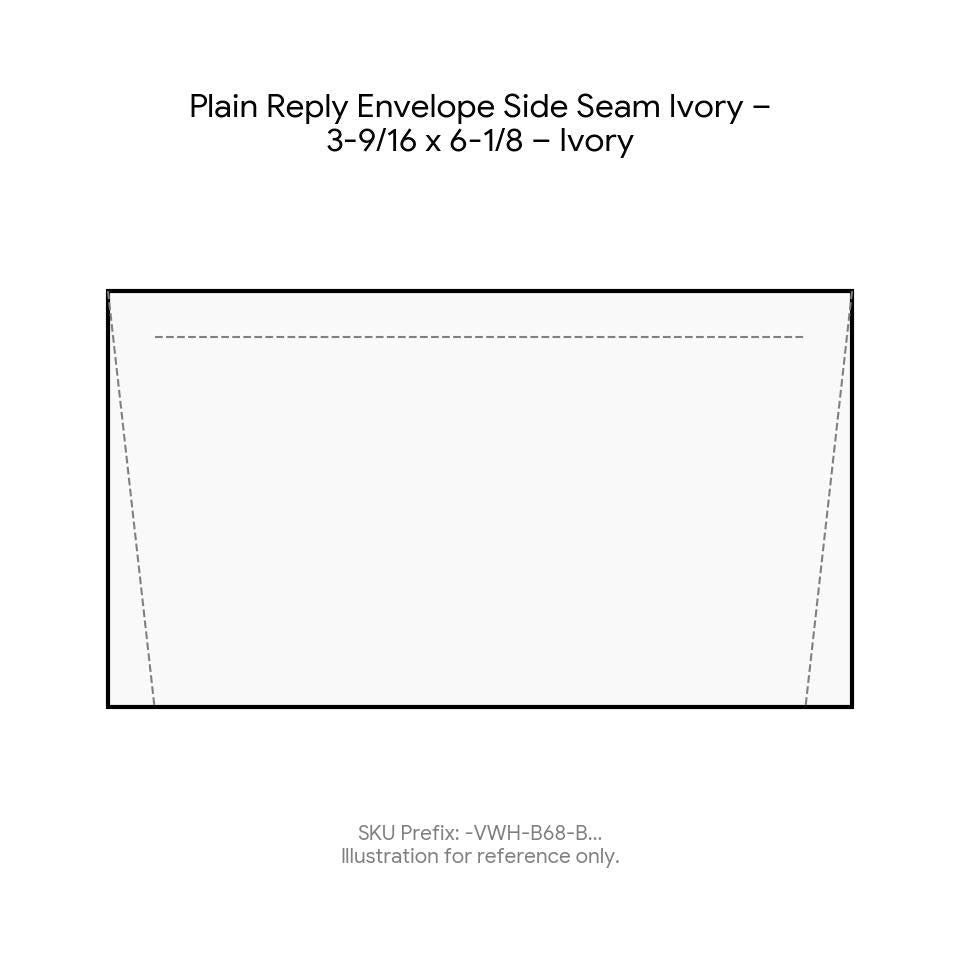 Plain Reply Envelope Side Seam Ivory – 3-9/16 x 6-1/8 – Ivory product image