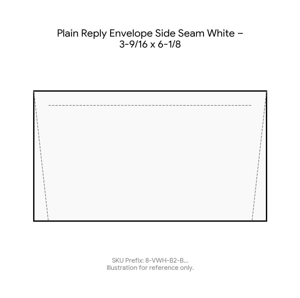 Plain Reply Envelope Side Seam White – 3-9/16 x 6-1/8 product image