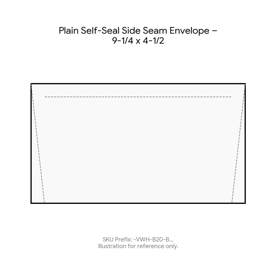 Plain Self-Seal Side Seam Envelope – 9-1/4 x 4-1/2 product image