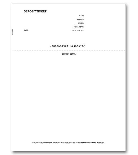 Sage - Laser Deposit Tickets