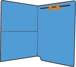 Letter Size, ¾ Cut, End Tab With Built in Pocket (Smead), Fastener Position-1, Choose Color,50-Package