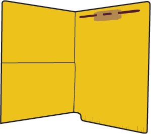 Letter Size, ¾ Cut, End Tab With Built in Pocket (Smead), Fastener Position-1, Choose Color,50-Package