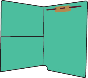 Letter Size, ¾ Cut, End Tab With Built in Pocket (Smead), Fastener Position-1, Choose Color,50-Package