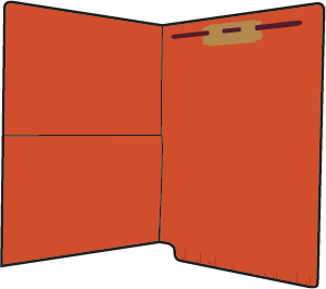 Letter Size, ¾ Cut, End Tab With Built in Pocket (Smead), Fastener Position-1, Choose Color,50-Package