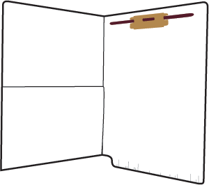 Letter Size, ¾ Cut, End Tab With Built in Pocket (Smead), Fastener Position-1, Choose Color,50-Package