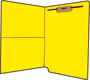Letter Size, ¾ Cut, End Tab With Built in Pocket (Smead), Fastener Position-1, Choose Color,50-Package