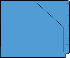 Letter Size, ¾ Cut Standard Double Ply, End Tab (Jeter), Color, Fastener Position-None, 100/Pk