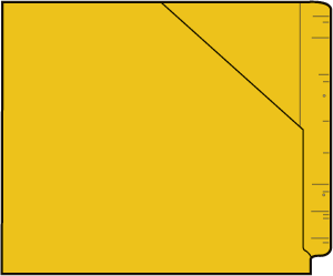 Letter Size, ¾ Cut Standard Double Ply, End Tab (Jeter), Color, Fastener Position-None, 100/Pk