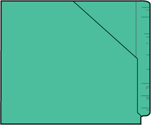 Letter Size, ¾ Cut Standard Double Ply, End Tab (Jeter), Color, Fastener Position-None, 100/Pk