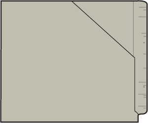 Letter Size, ¾ Cut Standard Double Ply, End Tab (Jeter), Color, Fastener Position-None, 100/Pk