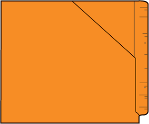 Letter Size, ¾ Cut Standard Double Ply, End Tab (Jeter), Color, Fastener Position-None, 100/Pk