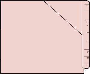 Letter Size, ¾ Cut Standard Double Ply, End Tab (Jeter), Color, Fastener Position-None, 100/Pk