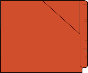 Letter Size, ¾ Cut Standard Double Ply, End Tab (Jeter), Color, Fastener Position-None, 100/Pk