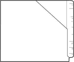 Letter Size, ¾ Cut Standard Double Ply, End Tab (Jeter), Color, Fastener Position-None, 100/Pk