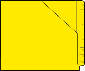 Letter Size, ¾ Cut Standard Double Ply, End Tab (Jeter), Color, Fastener Position-None, 100/Pk