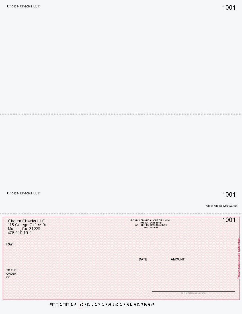 Wave Imprinted Business Checks on Bottom - Good Security – Burgundy