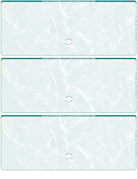 Marble Blank Business Checks 3 up - 3 Colors Available - Choice Checks