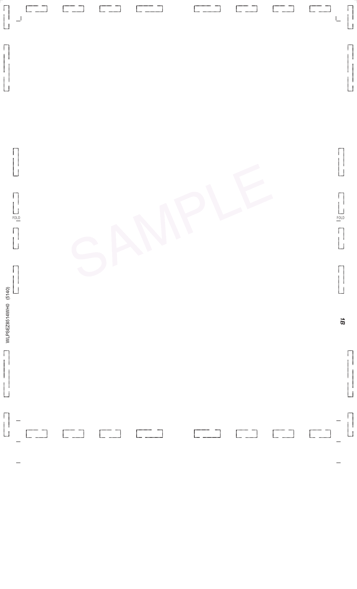 Form,Two blockouts EZ-fold 28# MOCR, 8-1/2" x 14" Eccentric Z-Fold EZ-fold - Choice Checks