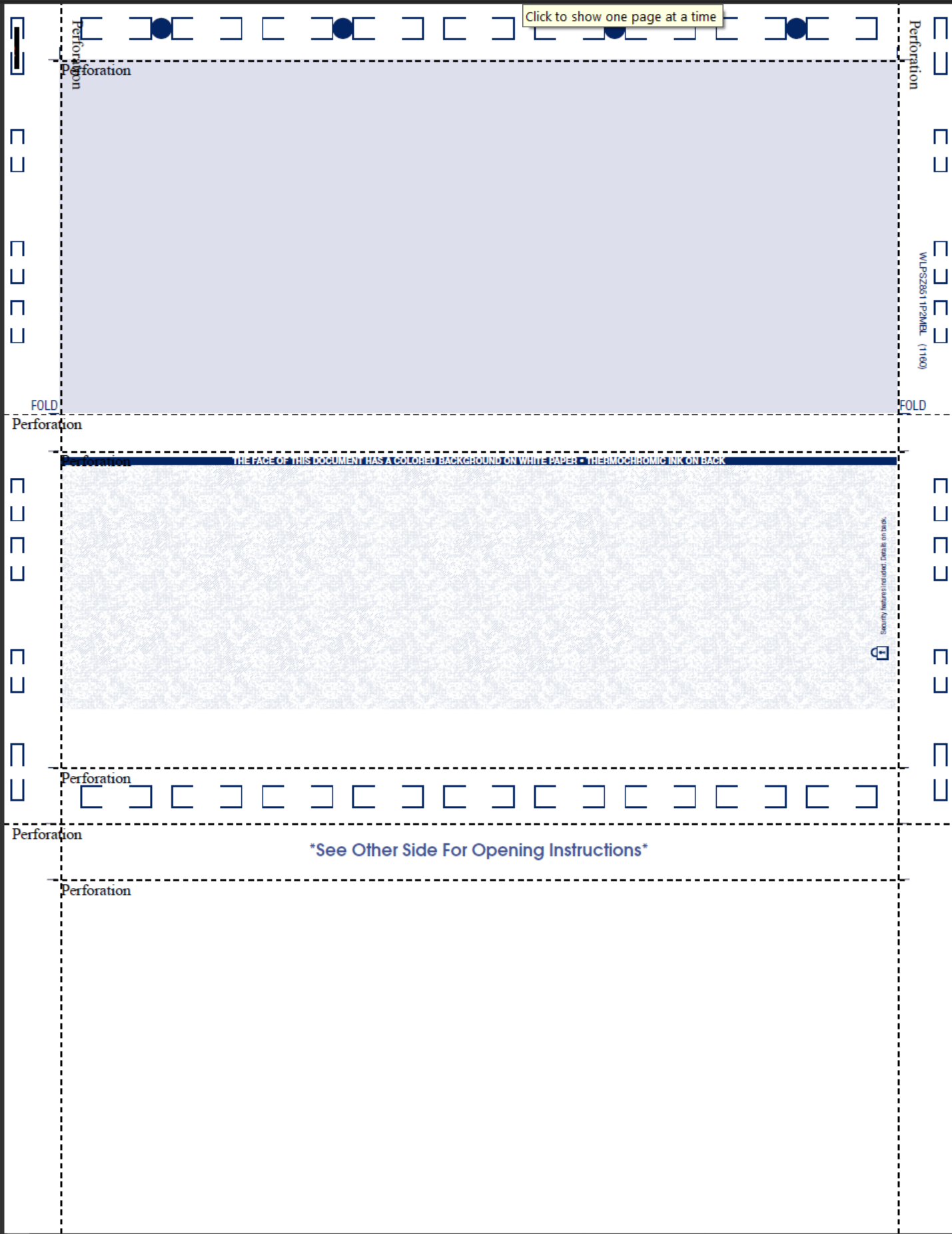 Check, Blue 281, 24#, 8-1/2" x 11" Z-Fold - Choice Checks