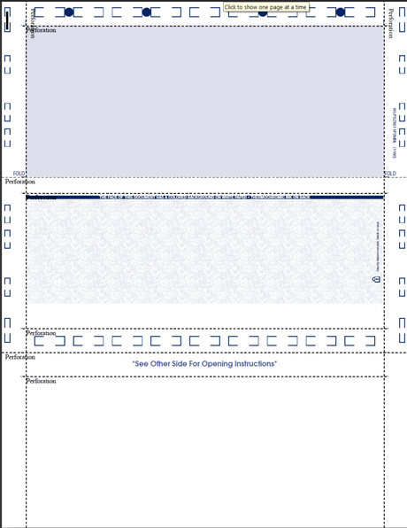 Check, Blue 281, 24#, 8-1/2" x 11" Z-Fold - Choice Checks