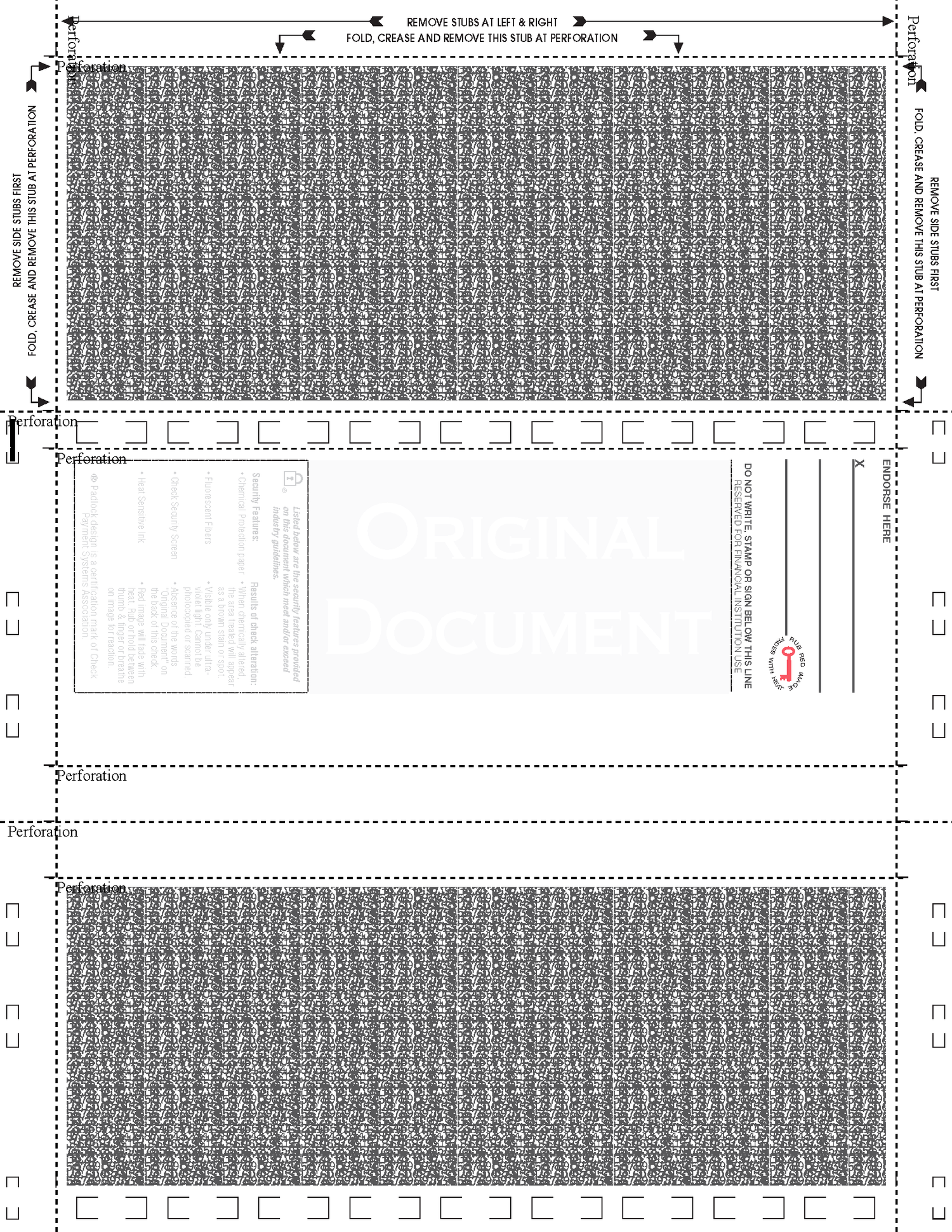 Check, Blue 281, 24#, 8-1/2" x 11" Z-Fold - Choice Checks
