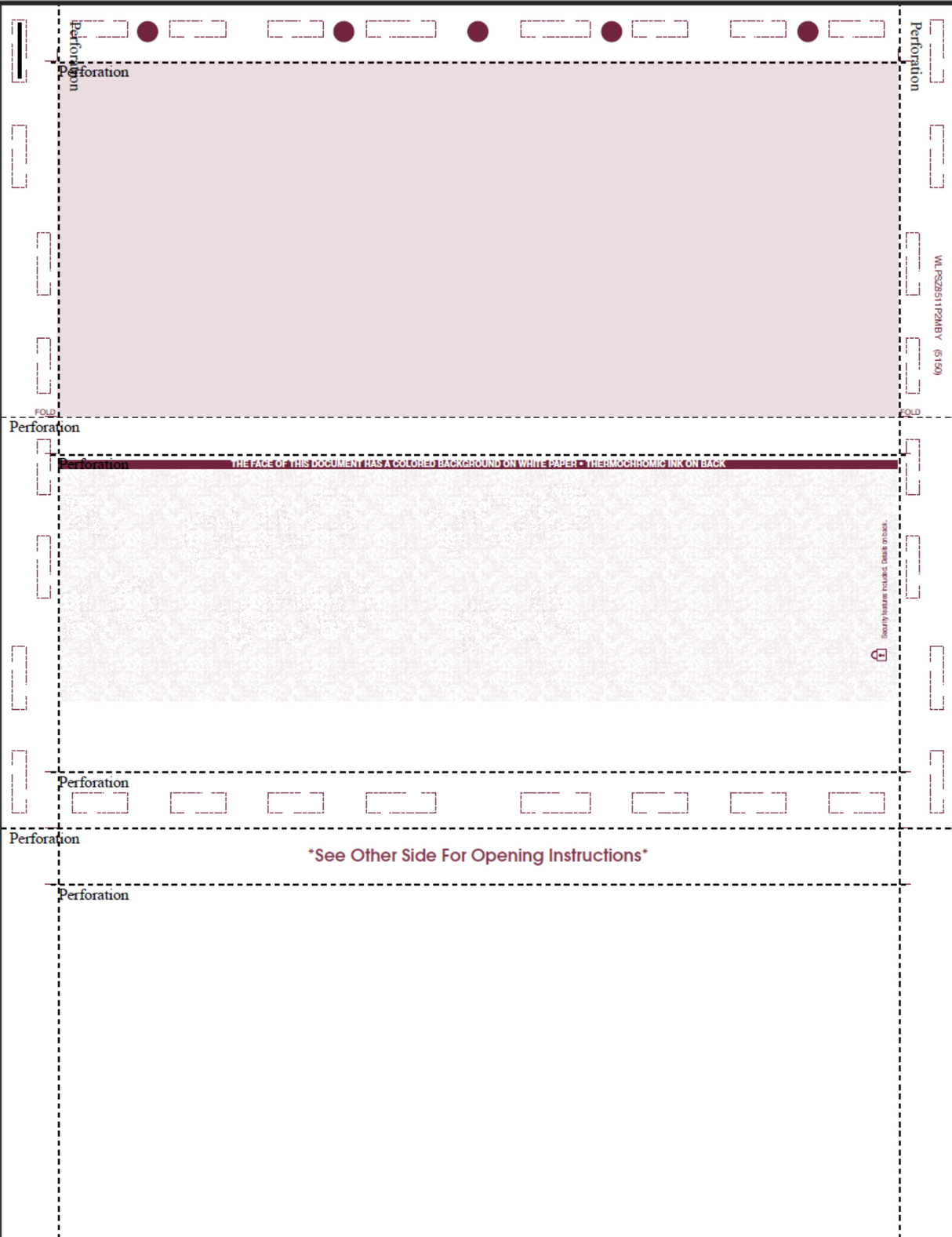 Check, Burgundy 209, 24#, 8-1/2" x 11" Z-Fold - Choice Checks