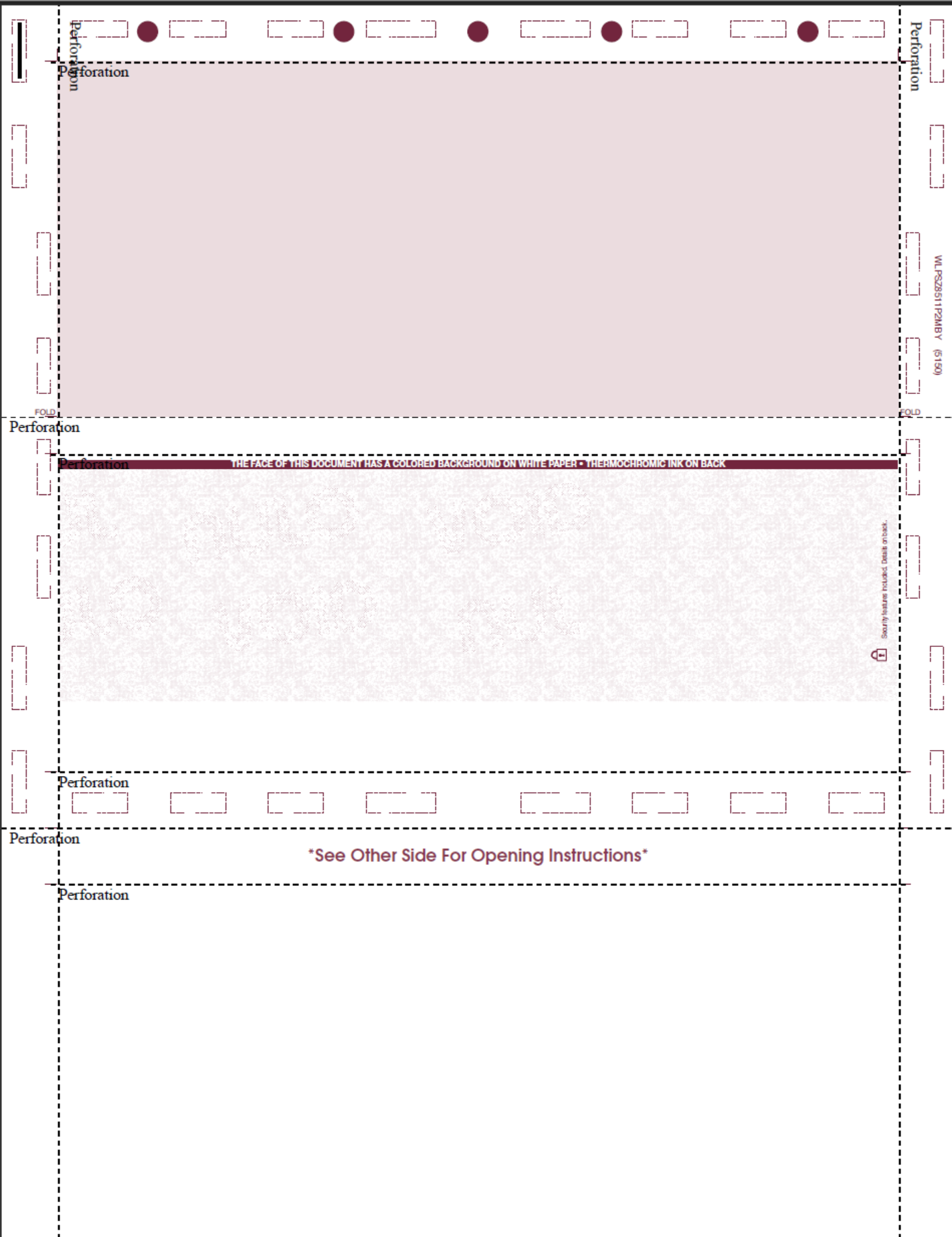 Check, Burgundy 209, 24#, 8-1/2" x 11" Z-Fold - Choice Checks