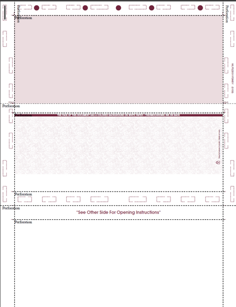 Check, Burgundy 209, 24#, 8-1/2" x 11" Z-Fold - Choice Checks