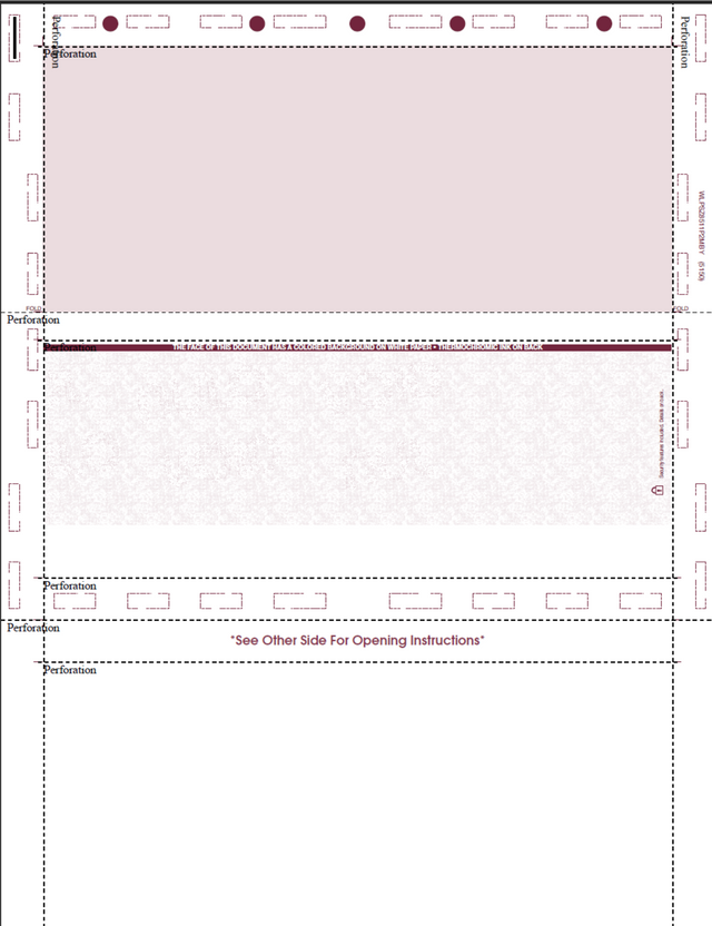 Check, Burgundy 209, 24#, 8-1/2" x 11" Z-Fold - Choice Checks