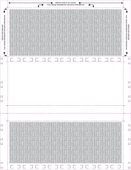 Form, Stock, Blank, Two Blockouts, 24# MOCR, 8-1/2" x 11" Z-Fold - Choice Checks