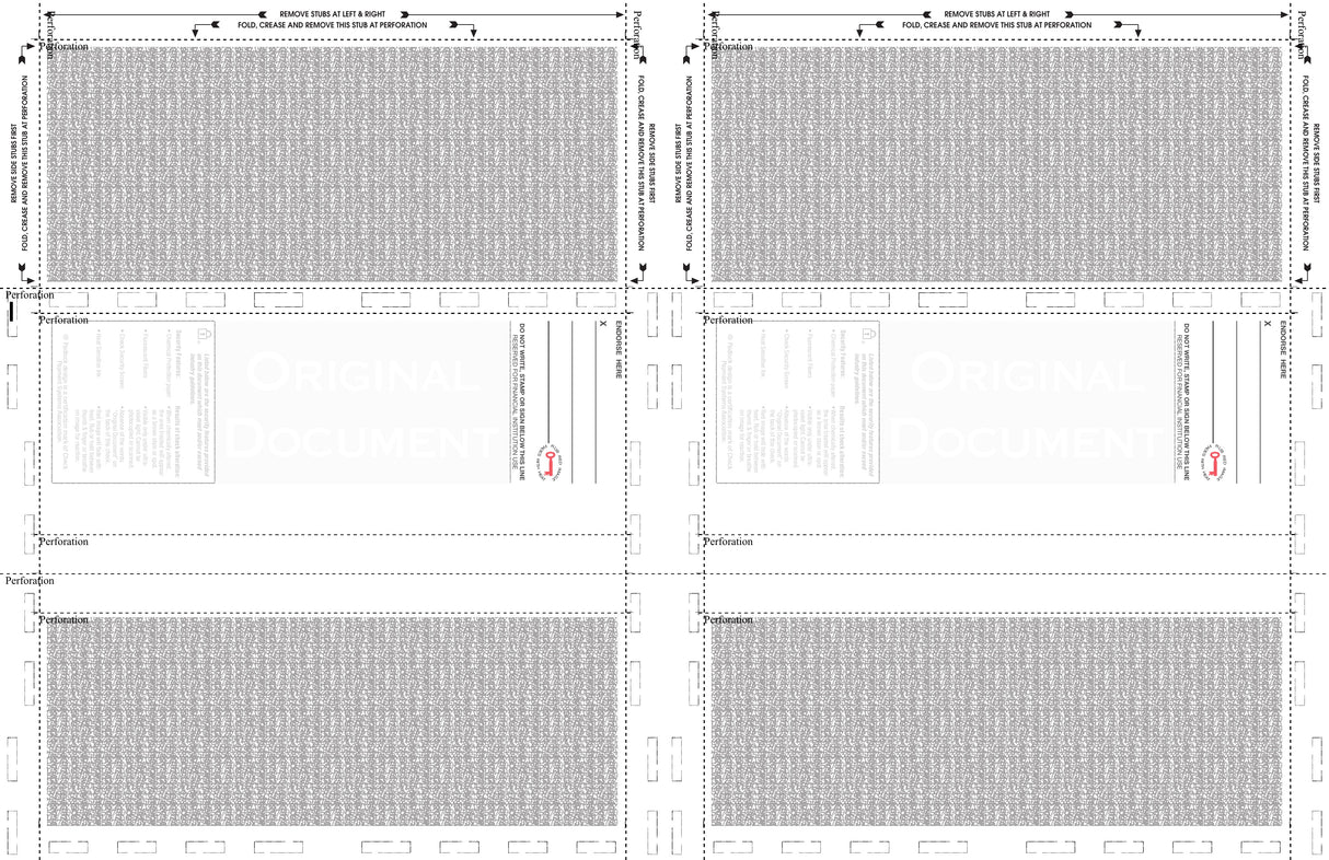 Print-to-Mail Blank Check Stock Z-Fold Blank Pressure Seal Checks – 8½ × 11