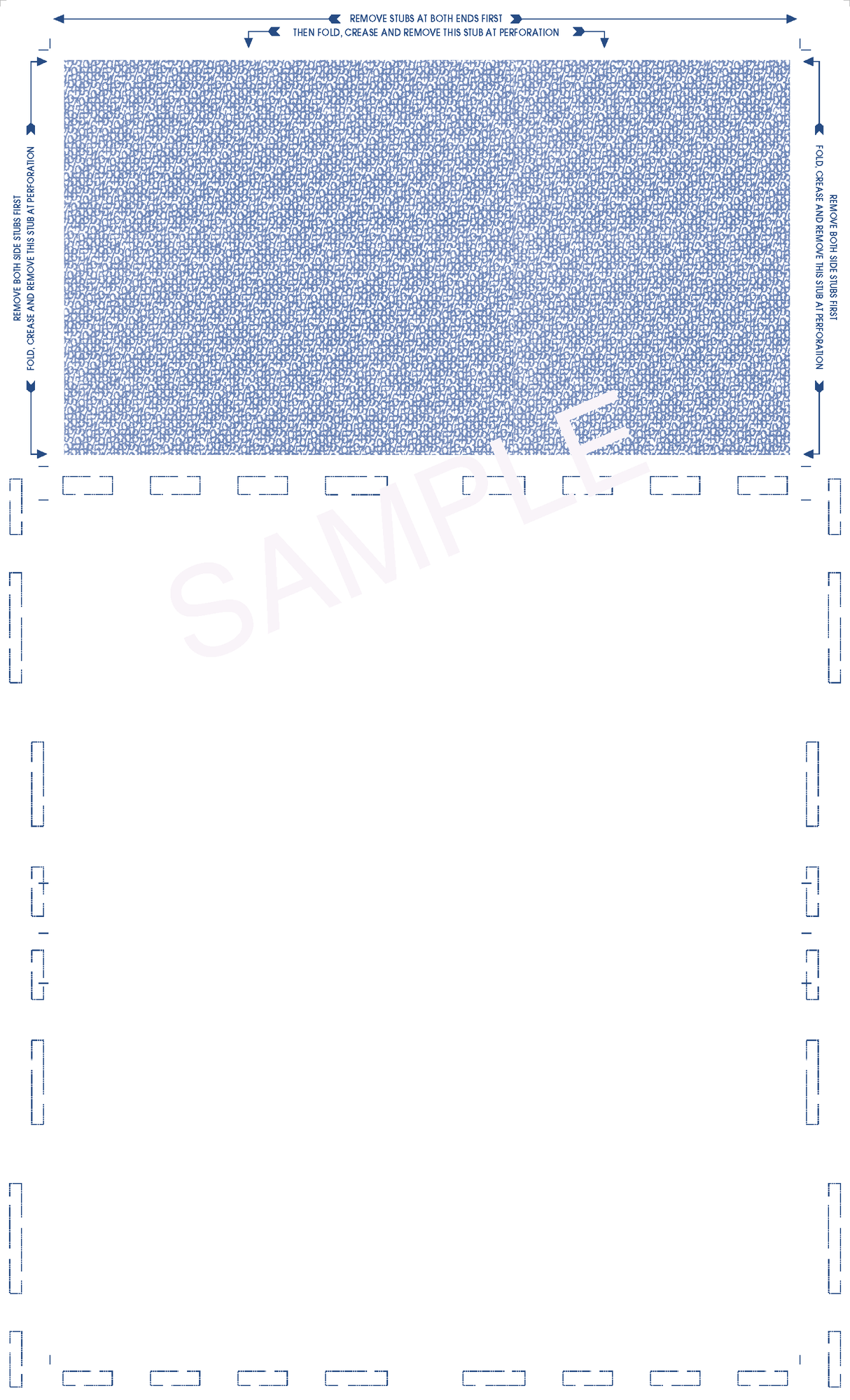 Form, Blue 288, One blockout 28# MOCR, 8-1/2" x 14 Z-Fold - Choice Checks