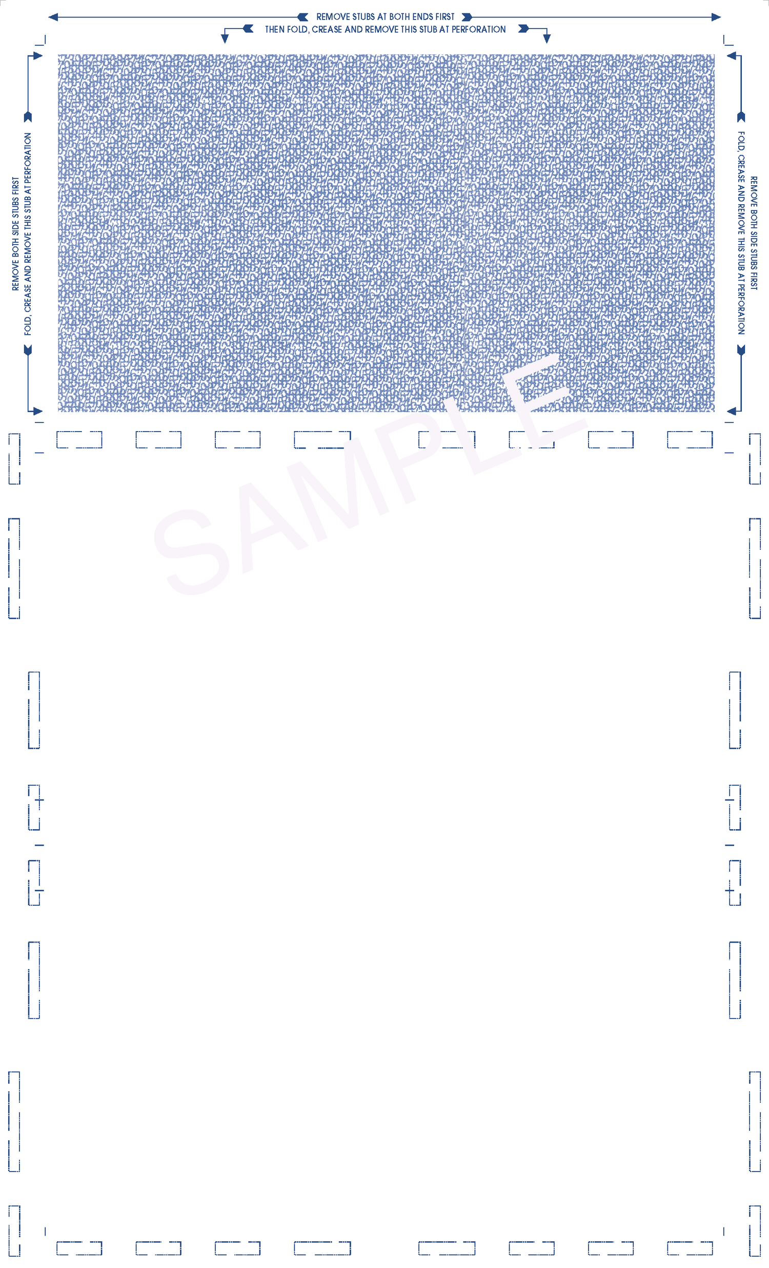 Form, Blue 288, One blockout 28# MOCR, 8-1/2" x 14 Z-Fold - Choice Checks