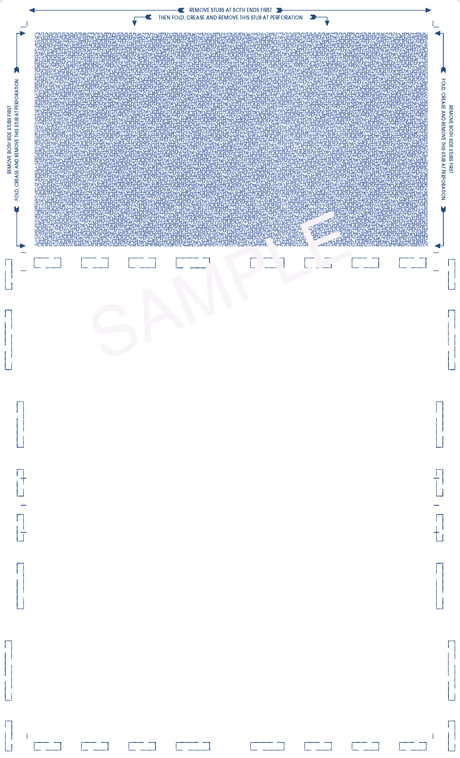 Form, Blue 288, One blockout 28# MOCR, 8-1/2" x 14 Z-Fold - Choice Checks