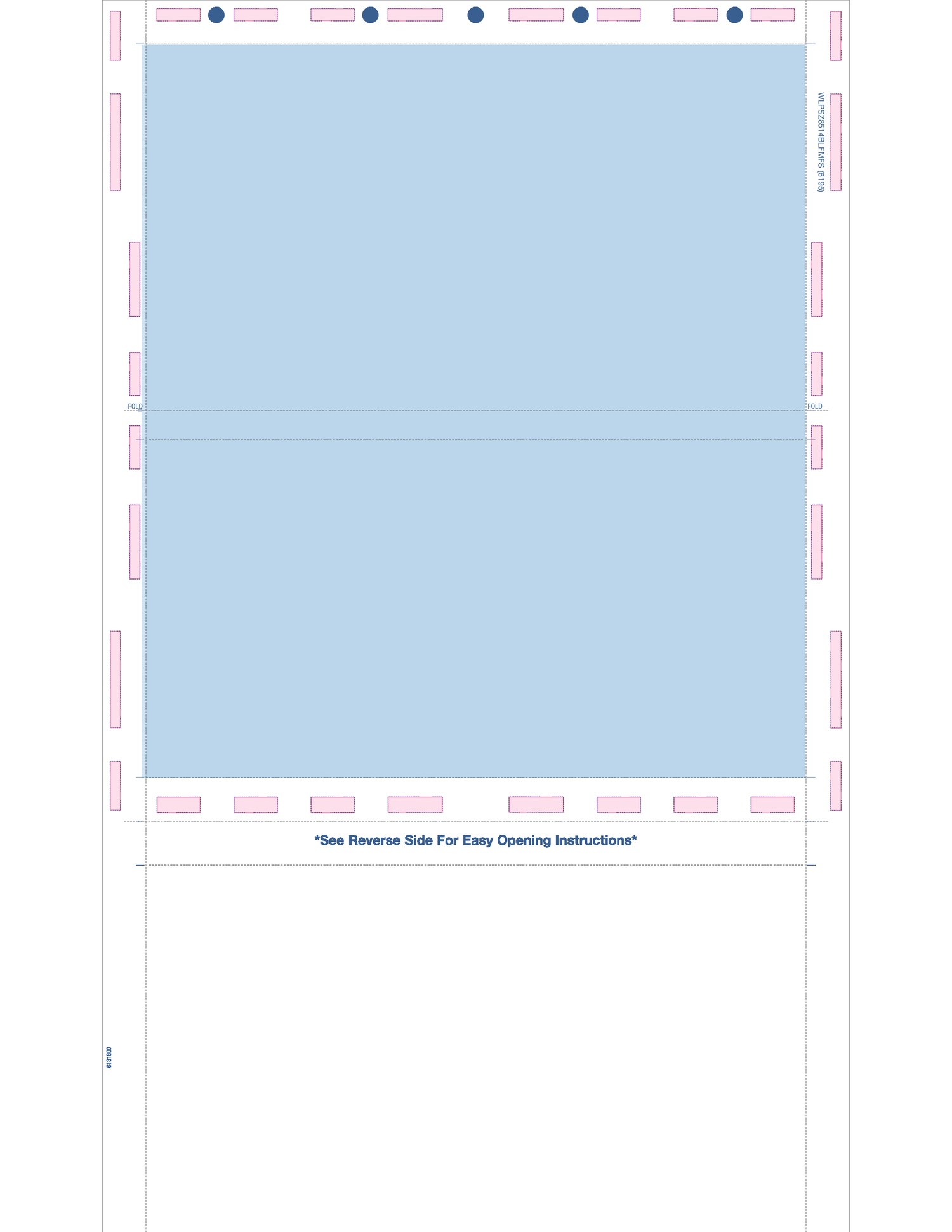Form, Blue 288, Two blockouts, 28#MOCR, 8-1/2" x 14" Z-Fold - Choice Checks