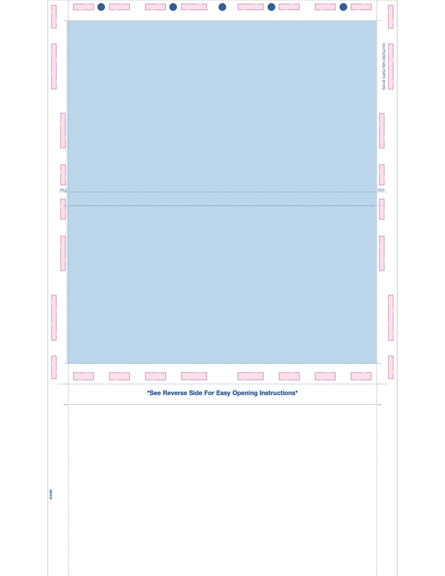 Form, Blue 288, Two blockouts, 28#MOCR, 8-1/2" x 14" Z-Fold - Choice Checks