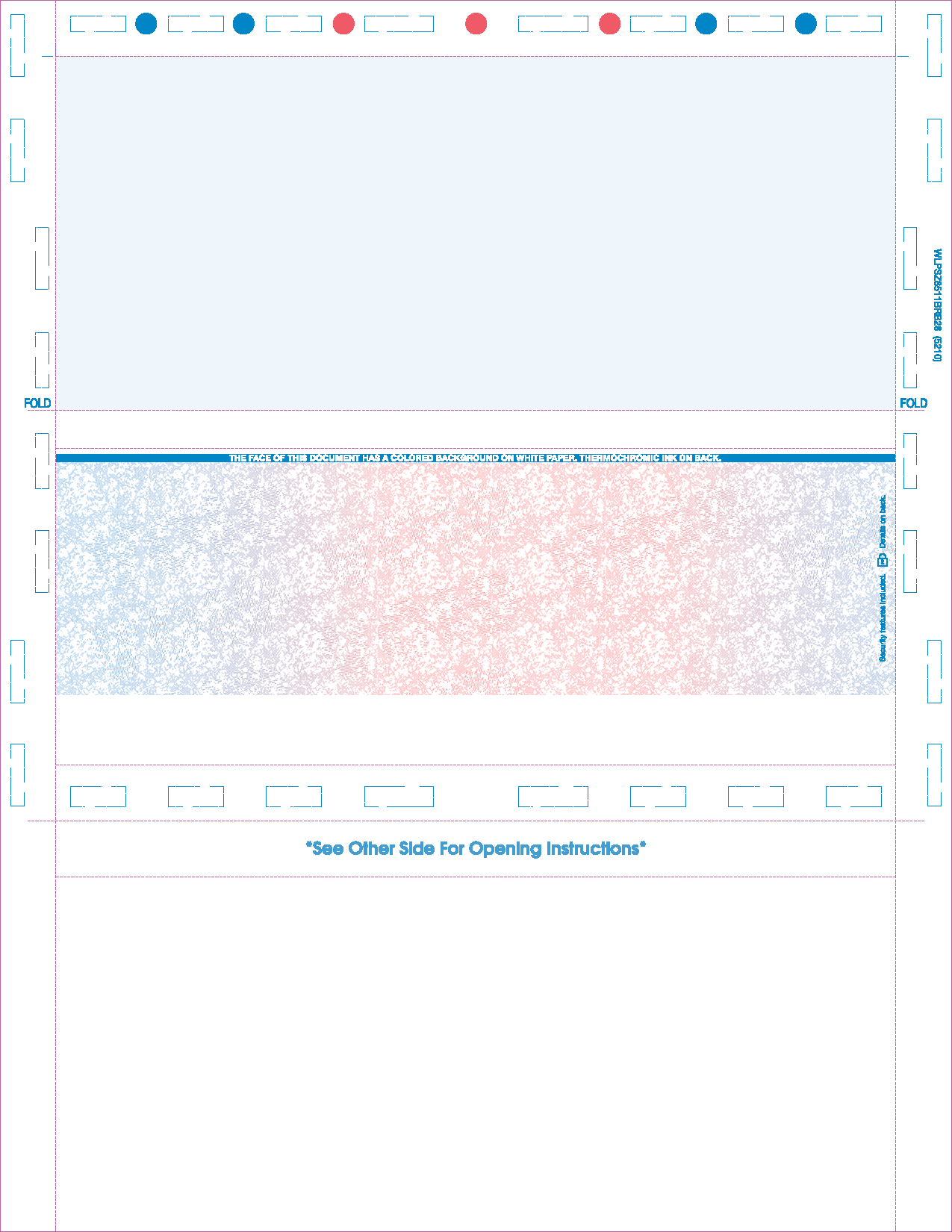 Z-Fold 8 1/2" x 11" Check Blue/Red/Blue - Choice Checks