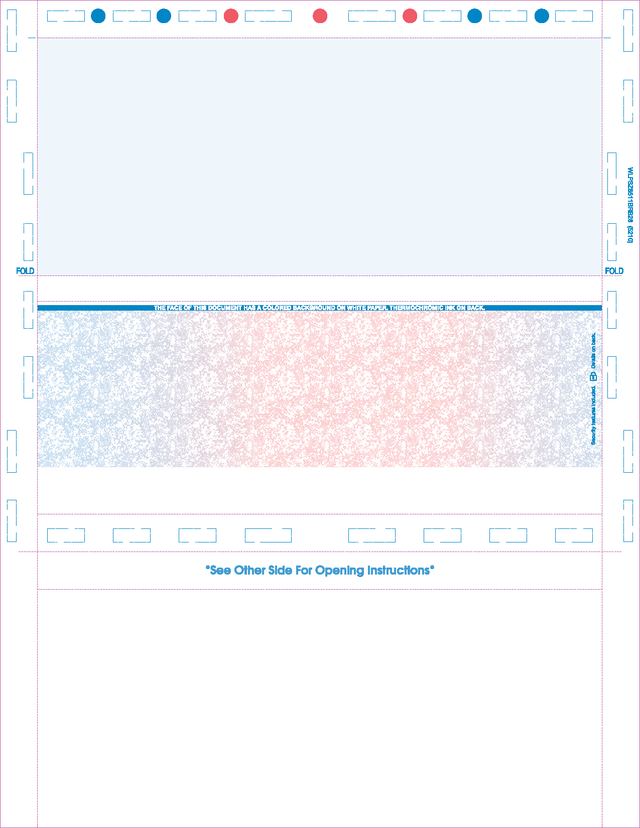 Z-Fold 8 1/2" x 11" Check Blue/Red/Blue - Choice Checks