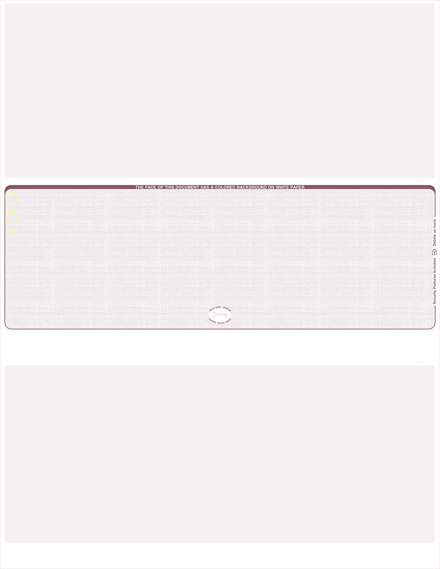 Linen Purple Blank Check in Middle